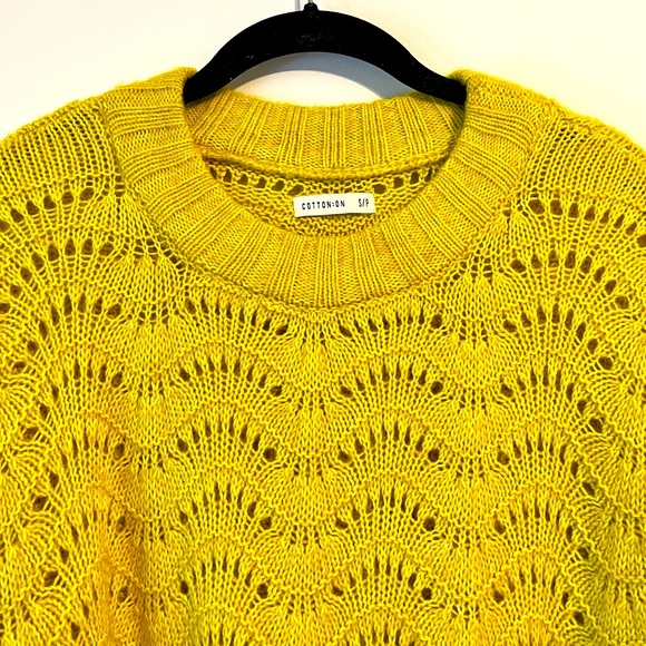 Cotton On Neon Crop Sweater Size S - Picture 2 of 3